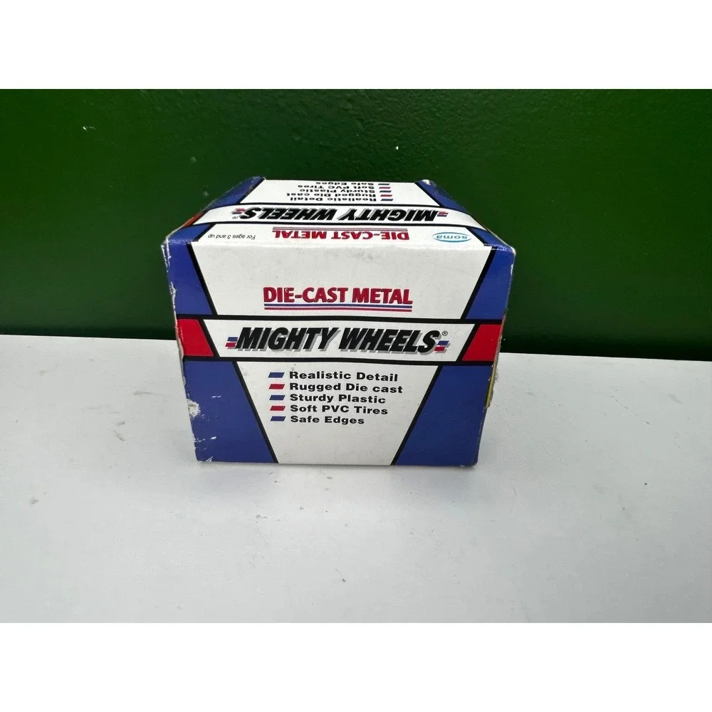 Vintage Soma Mighty Wheels Blue Die Cast Metal Monster Truck 4x4 Toy New in Box
